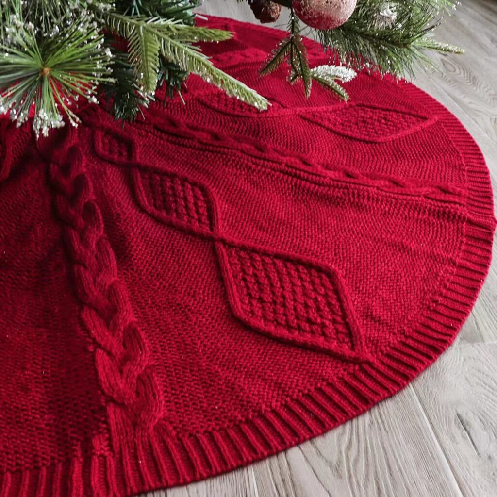 wholesale red christmas tree skirt