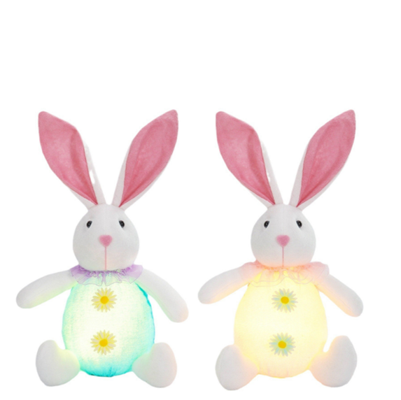 glowing fabric bunny Easter decor
