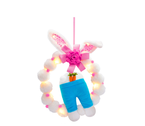 plush bunny butt Easter door hanger