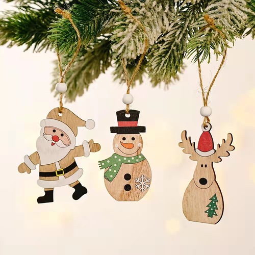 wood christmas tree ornament