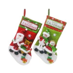 3D Santa Snowman Christmas stocking