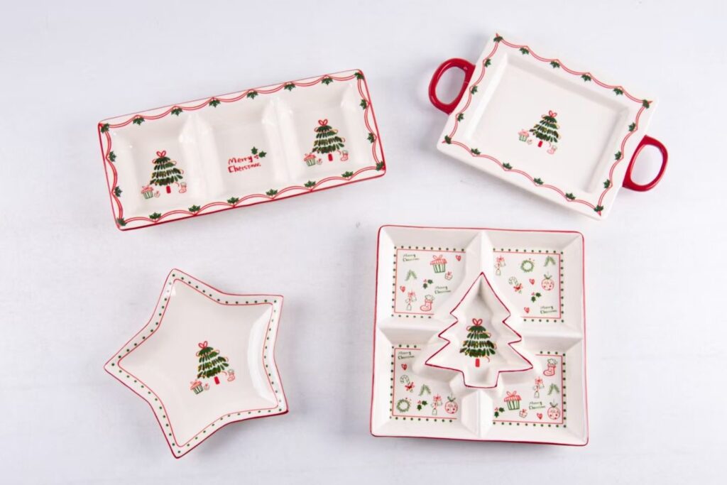 festive ceramic tableware for Christmas markets