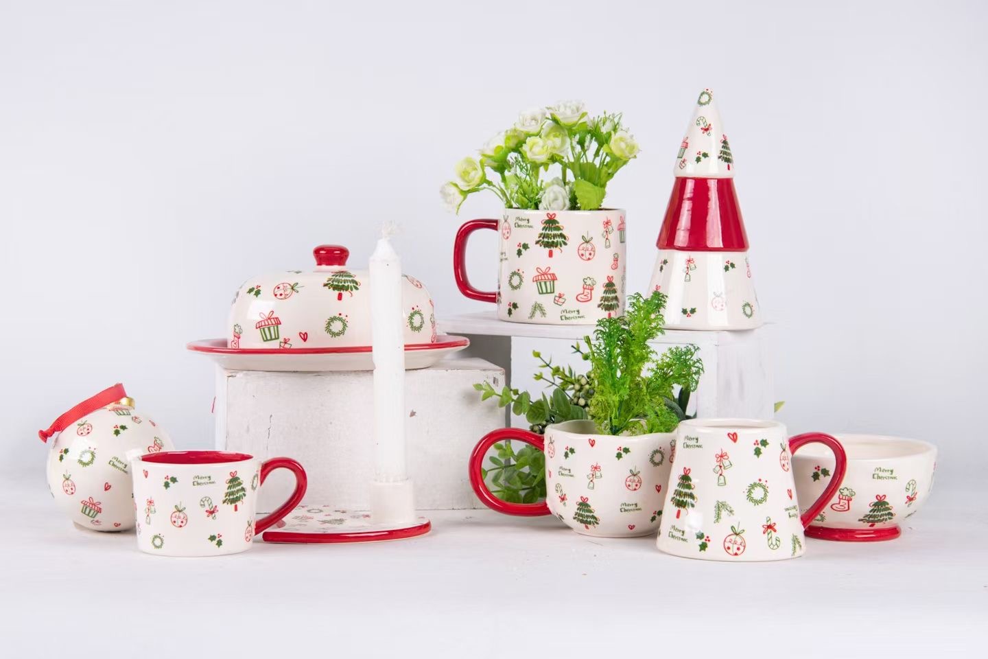 ceramic Christmas dinner plates wholesale