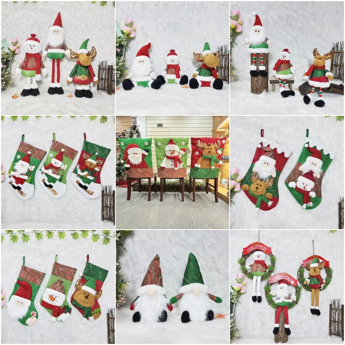Classic Red-Green Soft Christmas Decorations