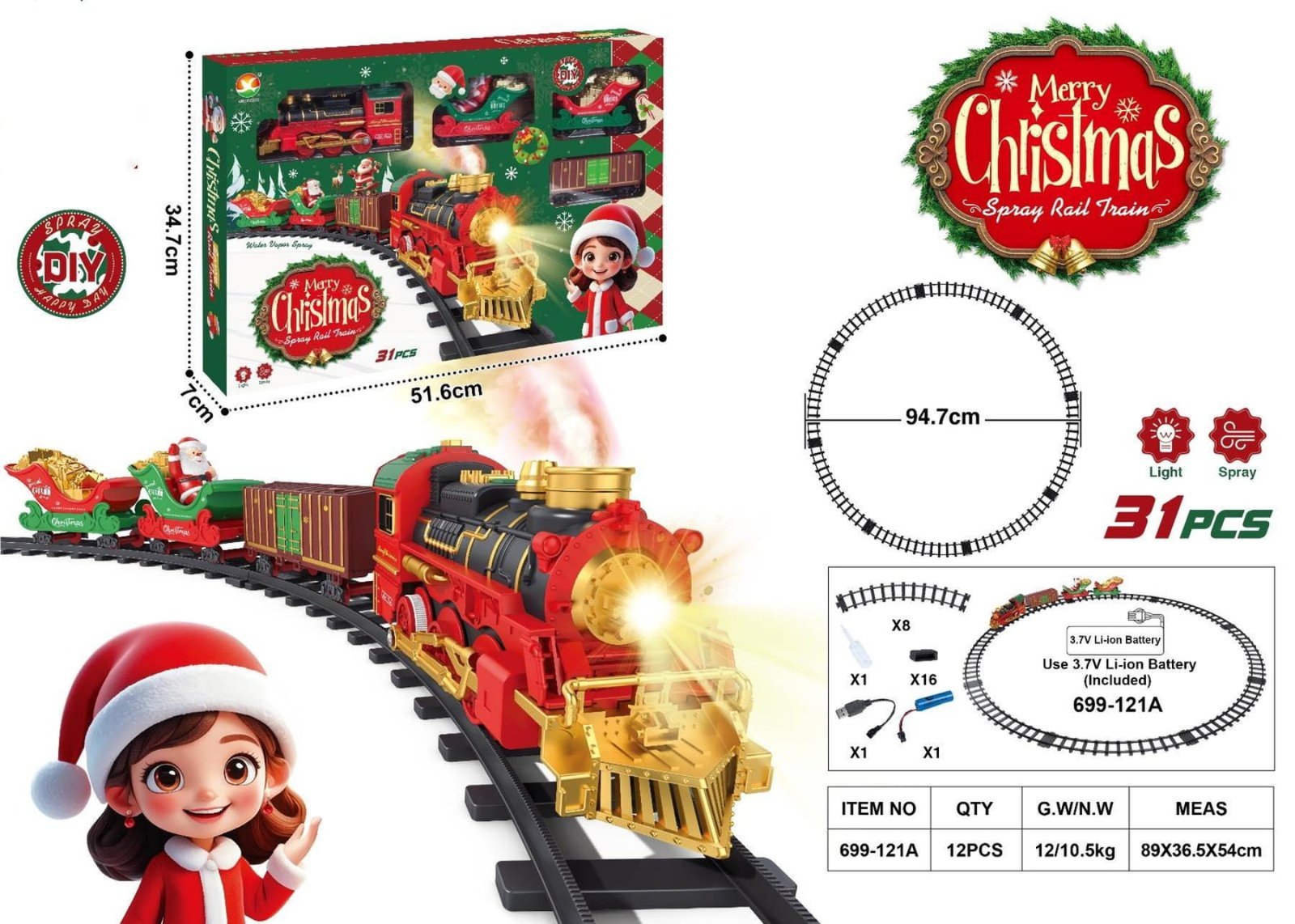 Under-the-Tree Holiday Christmas train