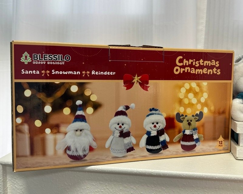 Christmas Plush Tree Ornaments 12PCS