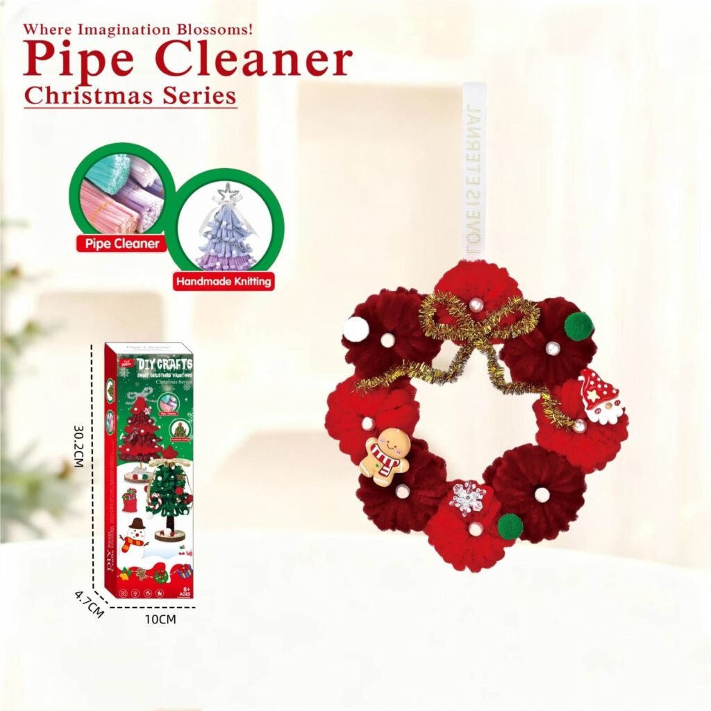 DIY Pipe Cleaner Christmas Wreath Craft Kit