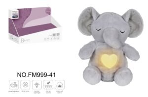 Baby soothing doll with light and music.