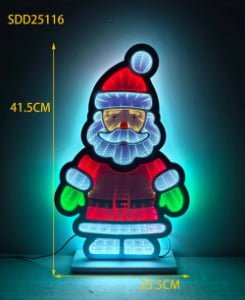 LED Santa mirror tunnel light