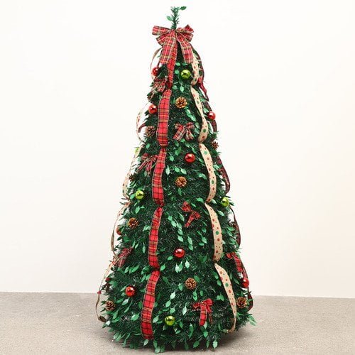 Pop-up Christmas tree with lights pre-decorated wholesale