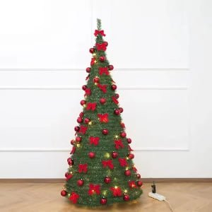 Collapsible Christmas Tree with Lights