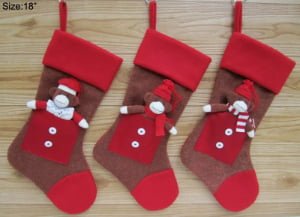 Cute Animal Plush Doll & Personalized Christmas Stocking