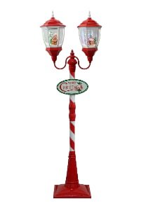 Indoor Christmas Standing Snow Lamp Post with Lights & Music, Festive Home Decor Gift