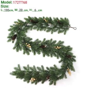 Private Label Berry Pine Cone Christmas Garland Supplier