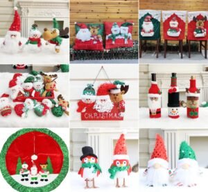 Classic Red Green Christmas Fabric Decor Bulk