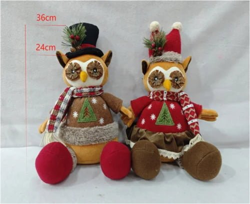 Christmas Owl Plush Ornaments Customizable