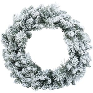 Commercial Flocked Snow Christmas Wreath Bulk Supplier